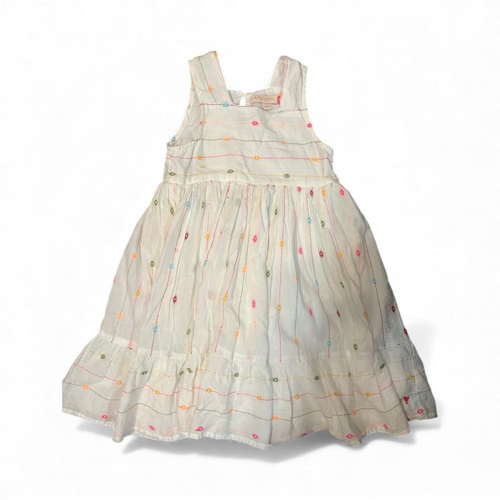 Pink Chicken white cotton dress